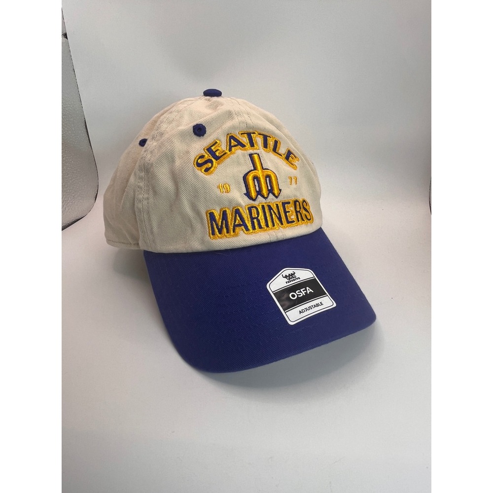 Fan Favorite Seattle Mariners Hat Unisex OSFA White Blue NEW Adjustable